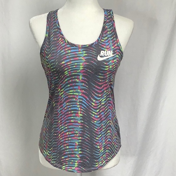 Nike Tops - Nike Run Dri-fit Zebra Rainbow Racerback Tank Sm